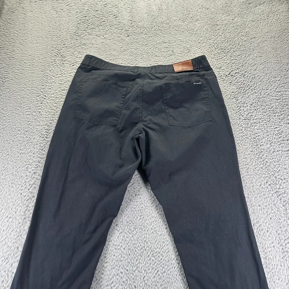 Columbia Cobble Creek Pant Men 38x30 Black Cotton Chino Classic Workwear Utility
